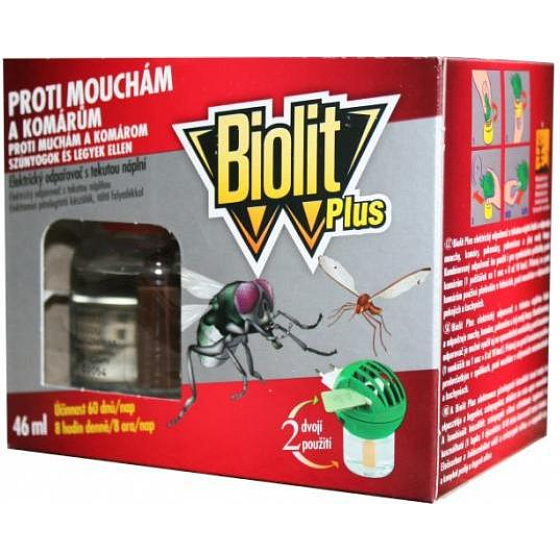 Biolit Plus Elektrisches Abwehrmittel gegen Fliegen und Mücken Verdampfer 46 ml