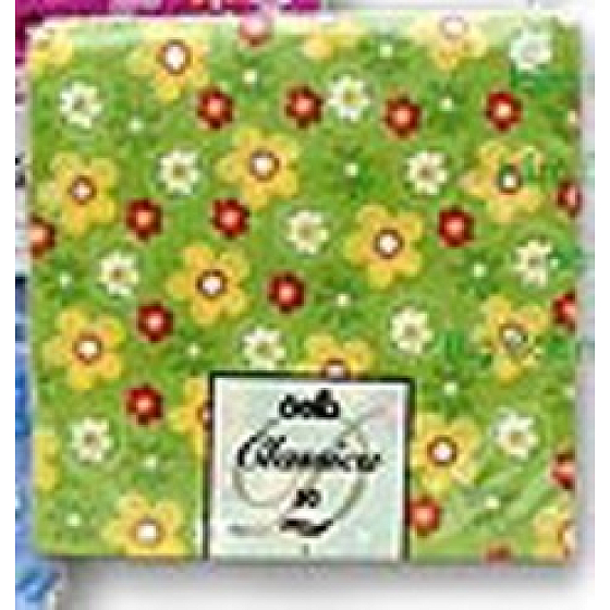 Große weiche Papierservietten 1 Lage 33 x 33 cm 50 Stück blumengrün