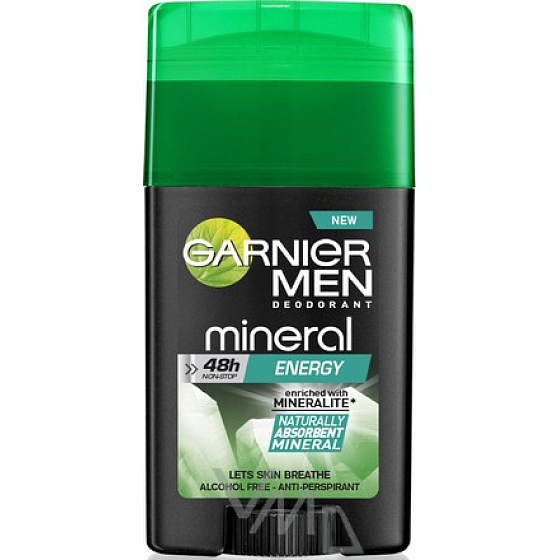 Garnier Men Mineral Energy Antitranspirant Deodorant Stick für Männer 40 ml