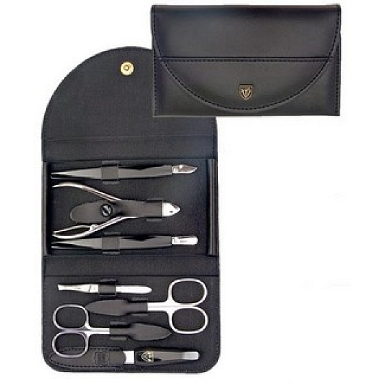 Kellermann 3 Swords Luxus Maniküre 7-teilig Echtleder aus echtem Leder L58171FN