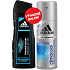 Adidas Climacool 48h Antitranspirant Deodorant Spray für Männer 150 ml + Adidas Intense Clean Shampoo für normales Haar 200 ml, Kosmetikset