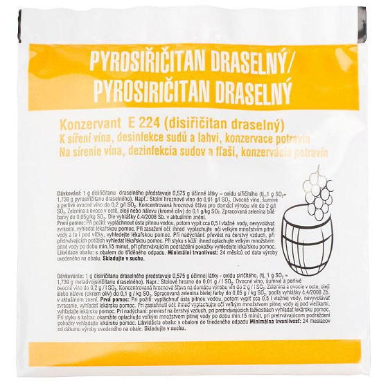 Kittfort Kaliumdisulfit E224 Kaliumpyrosulfit für Lebensmittel - Konservierungsmittel 10 g