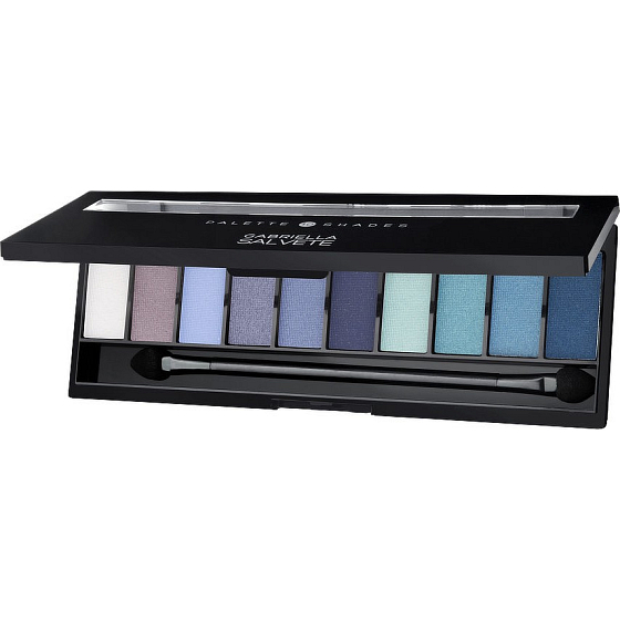 Gabriella Salvete Palette 10 Shades Lidschatten-Palette mit Spiegel und Applikator 04 Aqua 12 g