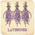 Böhmen Geschenke Lavendel hängen gemalte dekorative Fliesen 10 x 10 cm