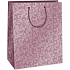 Ditipo Geschenk Papiertüte 26,4 x 13,6 x 32,7 cm rosa Spitzenmuster