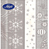 Nekupto Papierservietten 3-lagig 33 x 33 cm 20 Stück Weihnachten grau-weiß