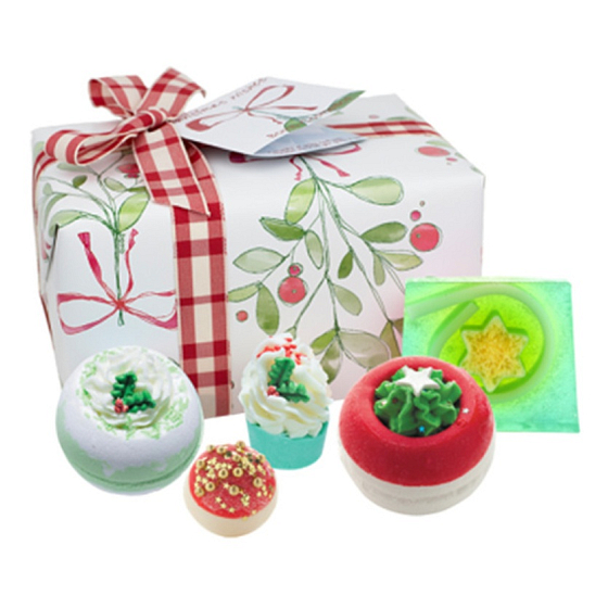 Bomb Cosmetics Weihnachtskartenballistik 2 x 160 g + Block 50 g + Ball 30 g + Seife 100 g, Kosmetikset