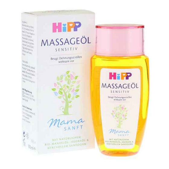 HiPP Mamasanft Massageöl für Frauen während der Schwangerschaft 100 ml