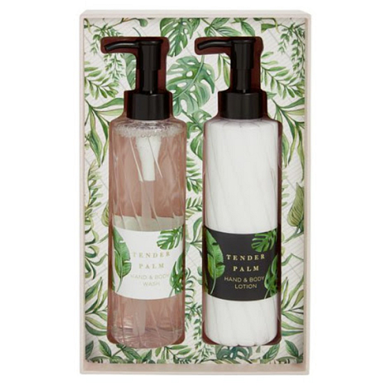 Heathcote & Ivory Tender Palm Duschgel 200 ml + Körperlotion 200 ml, Kosmetikset