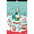 Weihnachtsaufkleber und Malbuch Schneemann 14 x 23 cm