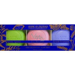 Jeanne en Provence Lavande Lavendel Feste Toilettenseife + Verbene und Zitrus Feste Toilettenseife + Fesselnde Rose Feste Toilettenseife 3 x 100 g, Kosmetikset