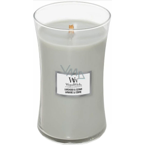 WoodWick Lavender & Cedar - Duftkerze Lavendel und Zeder mit Holzdocht und Deckelglas groß 609 g WoodWick Lavender & Cedar - Duftkerze Lavendel und Zeder mit Holzdocht und Deckelglas groß 609 g