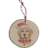 Bohemia Gifts Handgefertigtes Weihnachtsornament aus Holz Retriever 6 cm