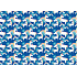 Ditipo Geschenkpapier 70 x 100 cm Blau mit Einhorn 2 Blatt