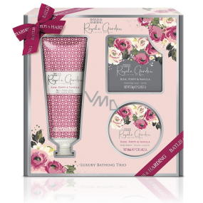 Baylis & Harding Rose, Poppy and Vanilla Duschcreme 130 ml + Körperbutter 100 ml + Toilettenseife 150 g, Kosmetikset für Frauen