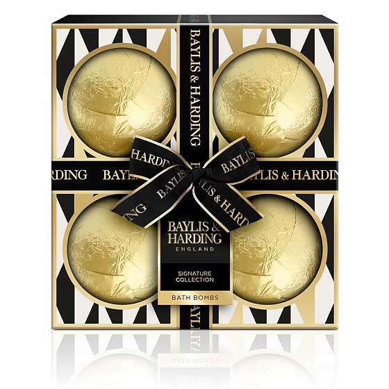 Baylis & Harding Mandarine und Grapefruit Badezauberbombe 4 x 120 g, Kosmetikset für Frauen