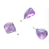 Amethyst Brasilien Tumbler Anhänger Naturstein, 2,2-3 cm, 1 Stück, AAA Qualität, Stein der Könige und Bischöfe