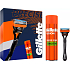 Gillette Fusion Sensitive Rasiergel empfindliche Haut 200 ml + Fusion Herrenrasierer 1 Stück + Ersatzkopf 1 Stück, Kosmetikset für Männer