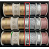 Nekupto Weihnachten Stoffband Silber weiße Sterne 15 mm x 3 m