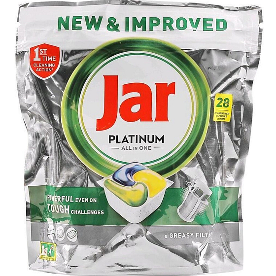 Jar Platinum All in One Zitrone Geschirrspüler Kapseln 28 Stück 417 g
