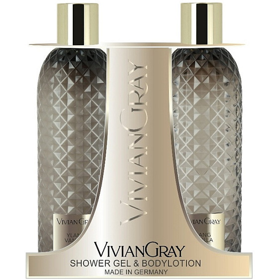 Vivian Gray Ylang und Vanille Luxus-Duschgel 300 ml + Luxus-Körperlotion 300 ml, Kosmetikset