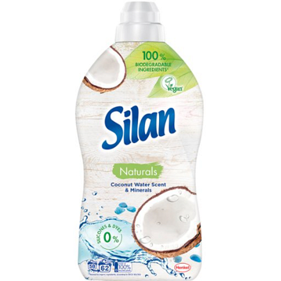 Silan Naturals Kokosnusswasser & Mineralien Weichspüler 62 Dosen 1,364 l