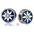 Charme Sterling Silber 925 Star in blauen Himmel, Perle für Armband Universum