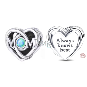 Charme Sterling Silber 925 Openwork Charme für Mama und Herz, Perle auf Armband Familie Charme Sterling Silber 925 Openwork Charme für Mama und Herz, Perle auf Armband Familie