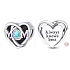 Charme Sterling Silber 925 Openwork Charme für Mama und Herz, Perle auf Armband Familie