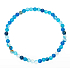 Achat blau gebändert Armband elastisch Naturstein, Kugel 4 mm / 19 cm