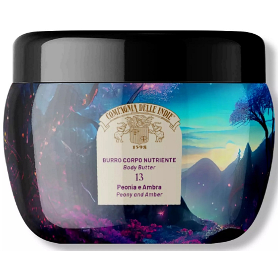 Compagnia Delle Indie 13 Pfingstrose und Bernstein parfümierte nährende Körperbutter 250 ml