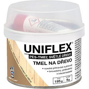 Uniflex PES-TMEL Holz, Holzspachtel, helles Holz, 200 g