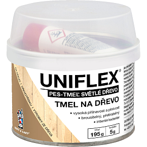 Uniflex PES-TMEL Holz, Holzspachtel, helles Holz, 200 g