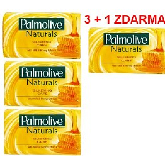 Palmolive Naturals Milch & Honig feste Toilettenseife 3 + 1 Stück 100 g