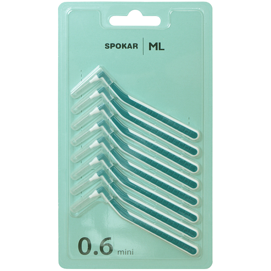 Spokar ML Interdentalbürsten L 0,6 mm mini, 8er-Set