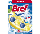Bref Power Aktiv 4 Formel Zitrone Toilettenstein für hygienische Sauberkeit und Frische Ihrer Toilette, färbt Wasser 51 g