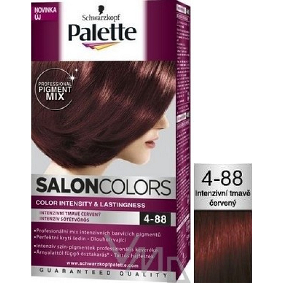 Schwarzkopf Palette Salon Colors Haarfarbe 4-88 Intensives Dunkelrot