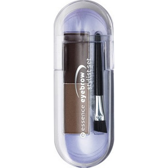 Essence Eyebrow Stylist Set zum Einstellen der Augenbrauen 01 Natural Brunette Style 2 g, Kosmetikset
