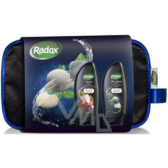 Radox Charismatic für Männer und Noire Duschgels 250 ml + Beutel, Kosmetikset für Männer
