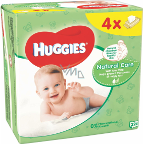Huggies Natural Care Nassreinigungstücher 4 x 56 Stück Huggies Natural Care Nassreinigungstücher 4 x 56 Stück