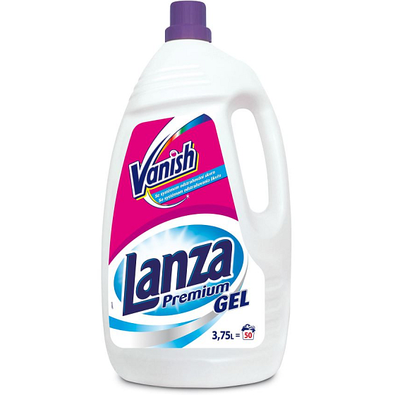 Lanza Premium Regular Washing Flüssigwaschmittel für farbige Wäsche mit Fleckentfernungssystem 50 Dosen von 3,75 Litern