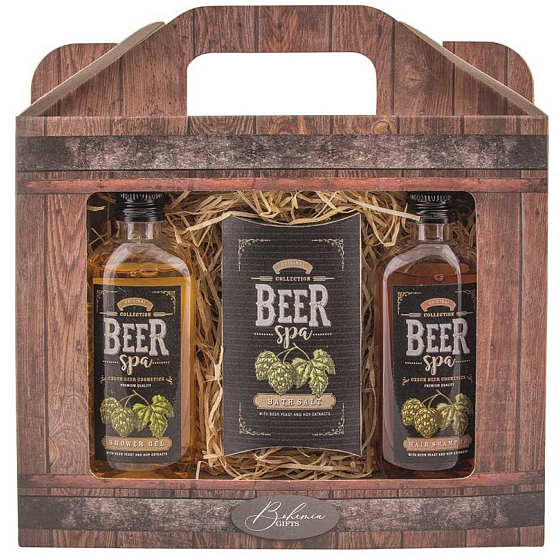 Bohemia Gifts Beer Spa Duschgel 100 ml + Badesalz 150 g + Haarshampoo 100 ml, Kosmetikset