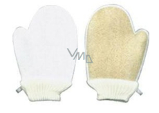 Luffa Cylindrica Massagehandschuh + Frottee-Waschlappen 16 x 24 cm, auch für Allergiker geeignet, 1 Stück