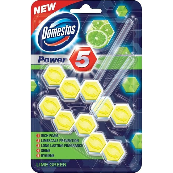 Domestos Power 5 Lime WC fester Block 2 x 55 g