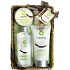 Idc Institute Organica Kokosöl Duschgel 188 ml + Körperlotion 180 ml + Körperpeeling 60 ml + Sisalschwamm 1 Stück in einem Korb, Kosmetikset