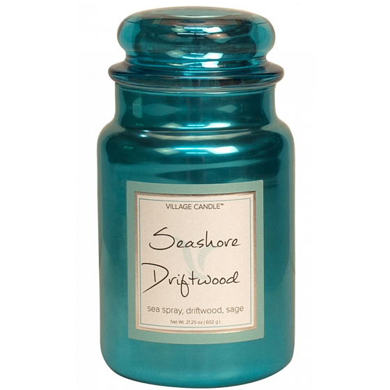 Village Candle Seashore Driftwood Duftkerze in Glas 2 Dochte 602 g