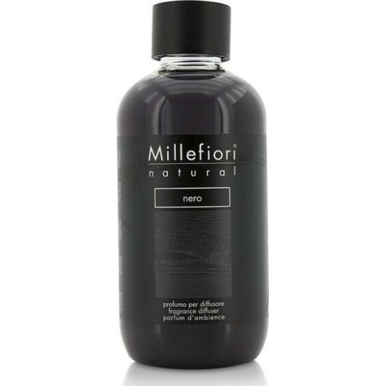 Millefiori Milano Natural Nero - Schwarz Diffusor Nachfüllung für Weihrauchstiele 250 ml