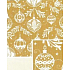 Nekupto Geschenkpapier 70 x 500 cm goldene weiße Weihnachtsflasche