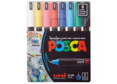 Posca Universal-Satz von Acrylmarkern 0,7 - 1 mm Grundfarben 8 Stück PC-1MR
