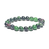 Anyolith / Rubin in Zoisit Armband elastisch Naturstein, Kugel 8 mm / 16-17 cm, entlastet in Zeiten der Traurigkeit